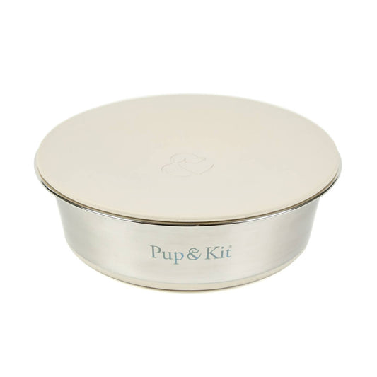 Pup & Kit Lid-it® Pet Bowl - Beige