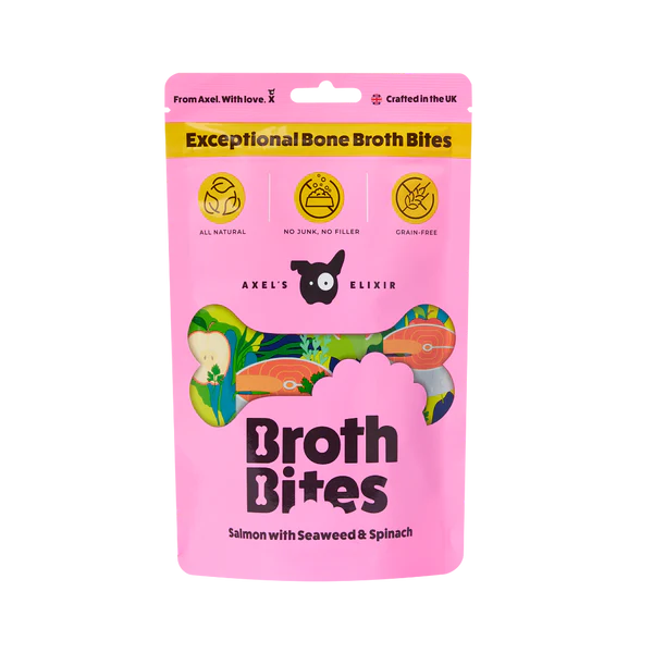 Axels Elixir Broth Bites - Salmon with Seaweed & Spinach